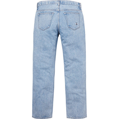 Supreme Washed Regular Jeans Blue