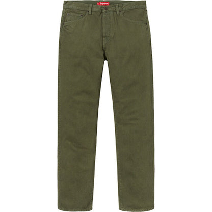 Supreme Washed Regular Jeans (FW18) Olive