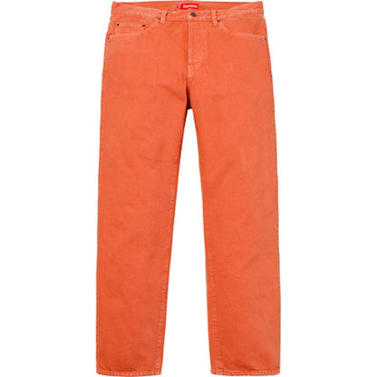 Supreme Washed Regular Jeans Orange