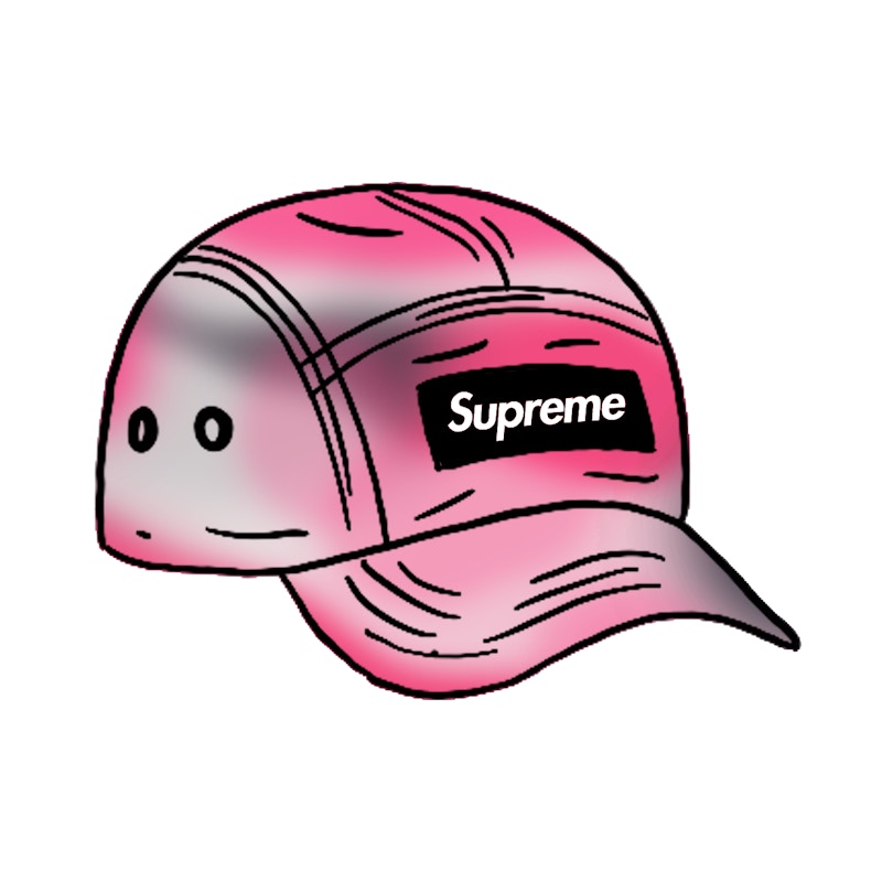 Supreme Washed Satin Camo Camp Cap Pink Camo