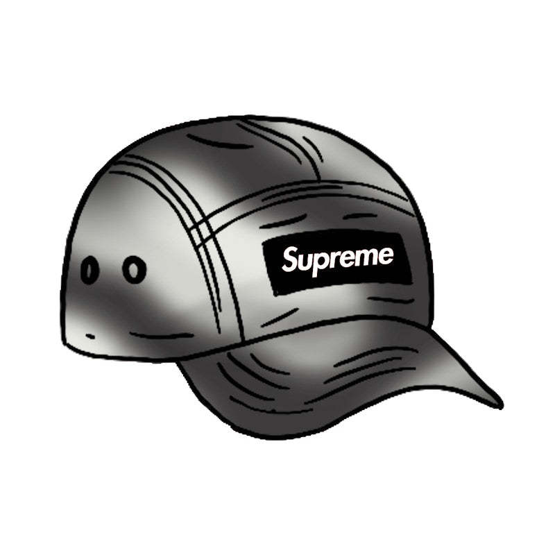Supreme Washed Satin Camo Camp Cap Snow Camo