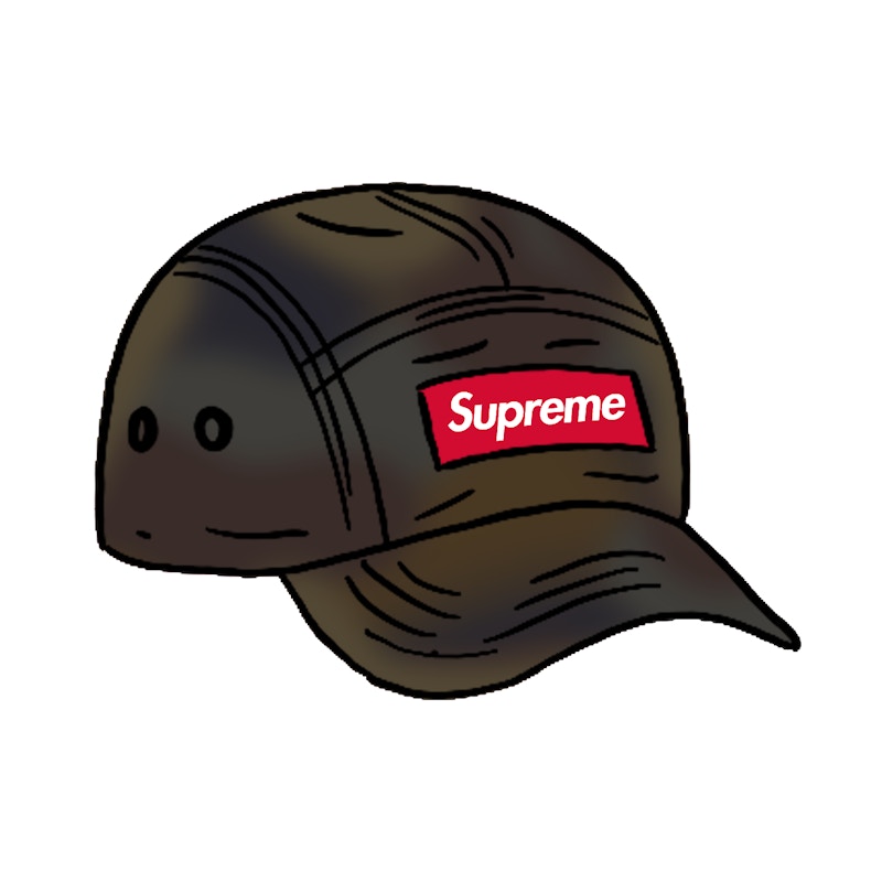 Supreme Washed Satin Camo Camp Cap Woodland Camo