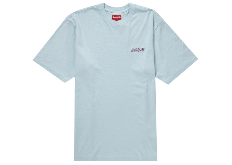 Supreme Washed Script S/S Top Light Blue