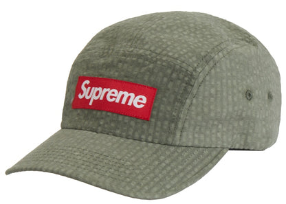 Supreme Washed Seersucker Camp Cap Taupe