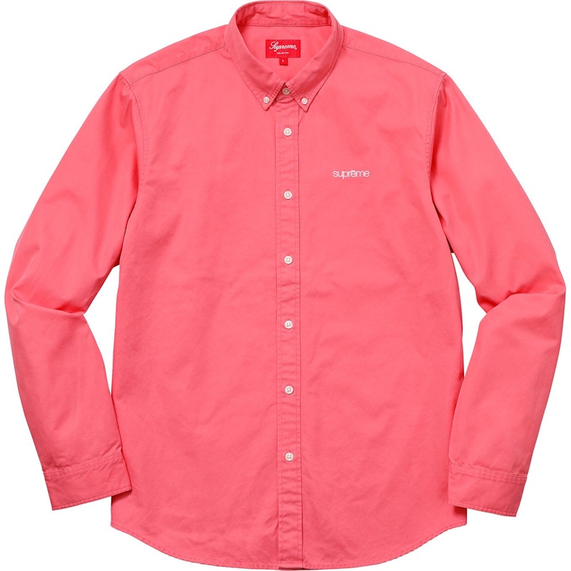 Supreme Washed Twill Shirt Coral