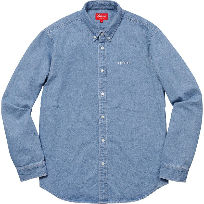 Supreme Washed Twill Shirt Denim