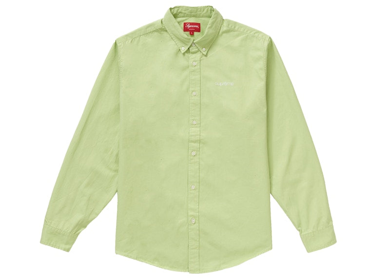 Supreme Washed Twill Shirt Pale Green