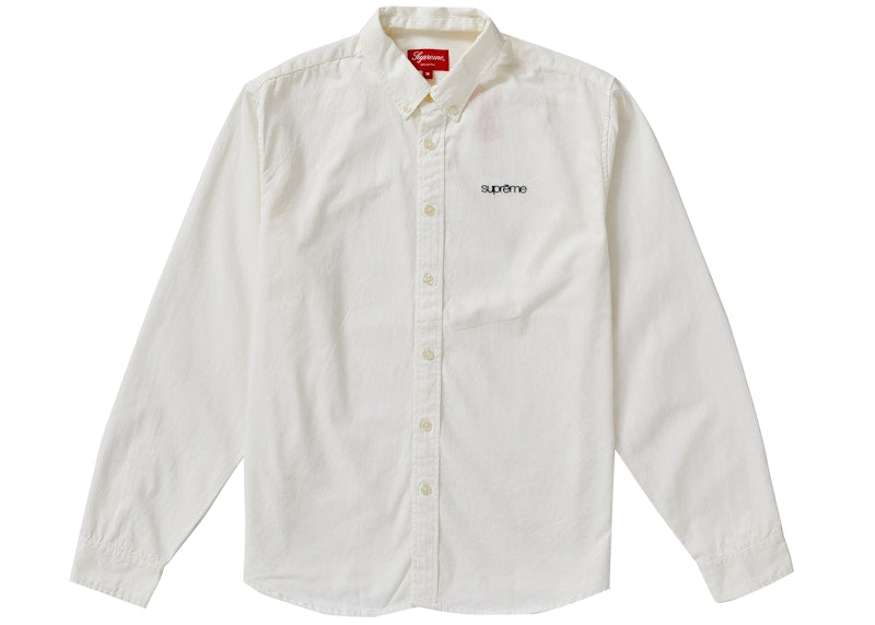 Supreme Washed Twill Shirt (SS19) White
