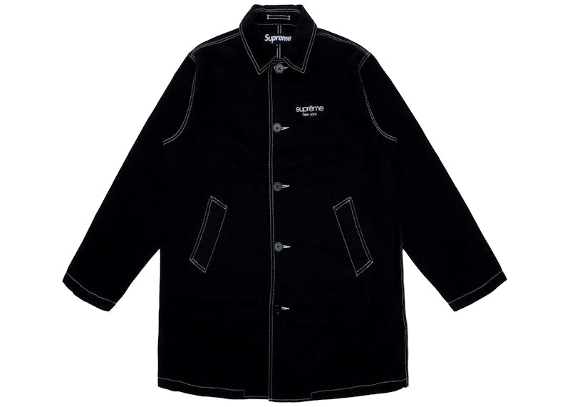 Supreme Washed Work Trench Coat Black