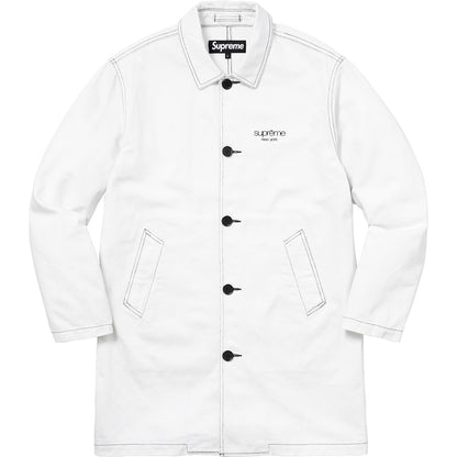 Supreme Washed Work Trench Coat White