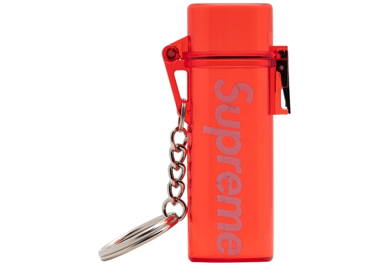 Supreme Waterproof Lighter Case Keychain Red