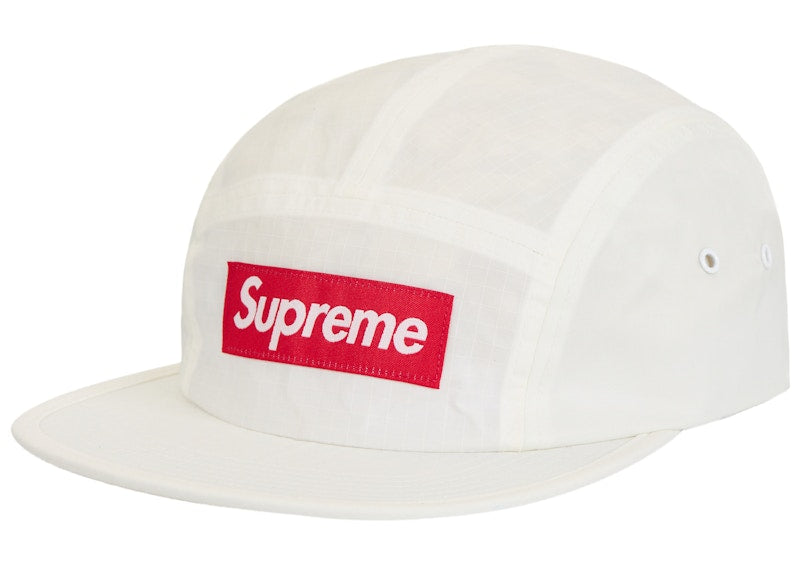 Supreme Waxed Ripstop Camp Cap White