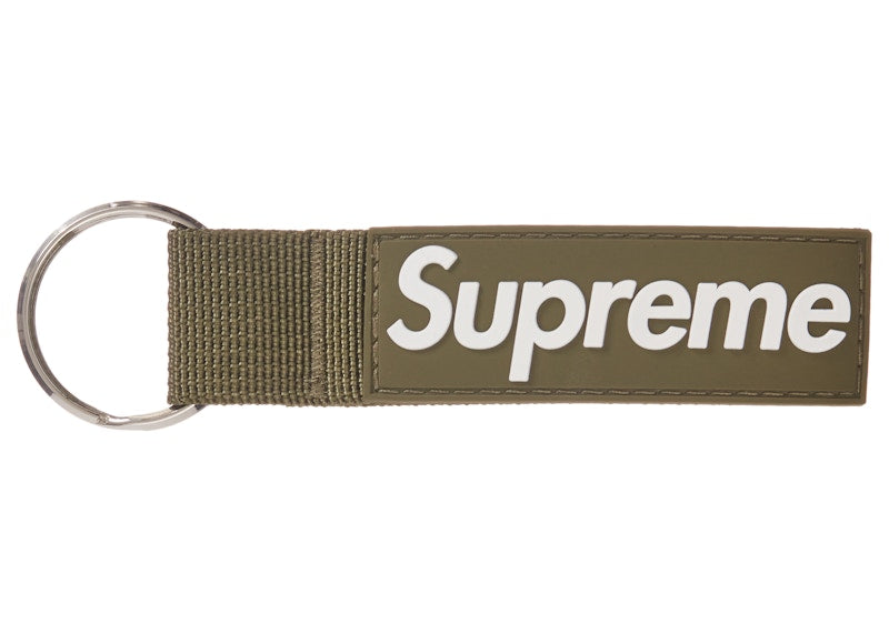 Supreme Webbing Keychain Light Olive
