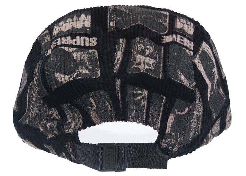 Supreme Weirdo Dave Corduroy Camp Cap Black