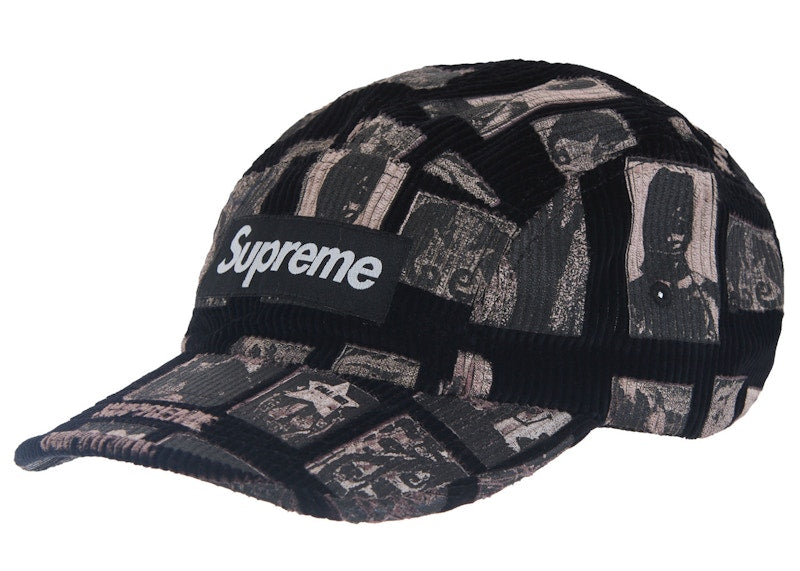 Supreme Weirdo Dave Corduroy Camp Cap Black