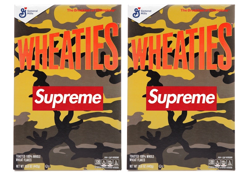 Supreme Wheaties Cereal Box Orange Camo 2x Lot Camo (Not Fit For Human Consumption)