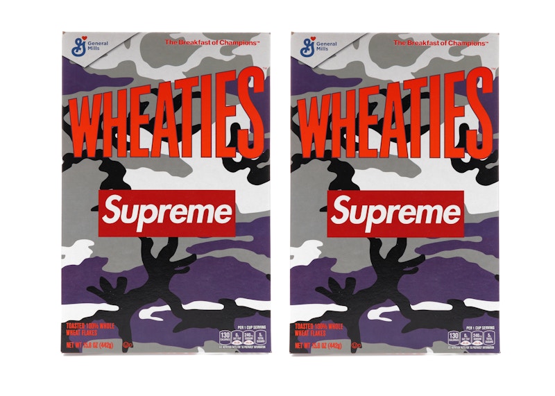 Supreme Wheaties Cereal Box Purple Camo 2x Lot (Not Fit For Human Consumption)