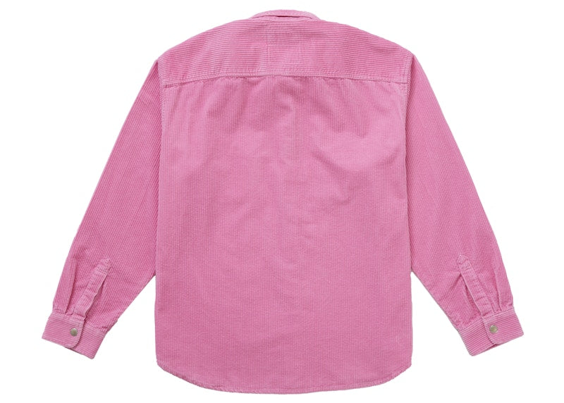 Supreme Wide Wale Corduroy Snap Shirt (FW25) Pink