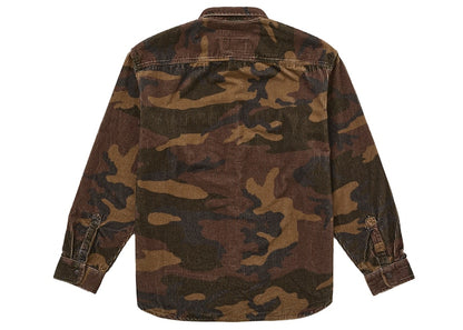 Supreme Wide Wale Corduroy Snap Shirt (FW25) Woodland Camo