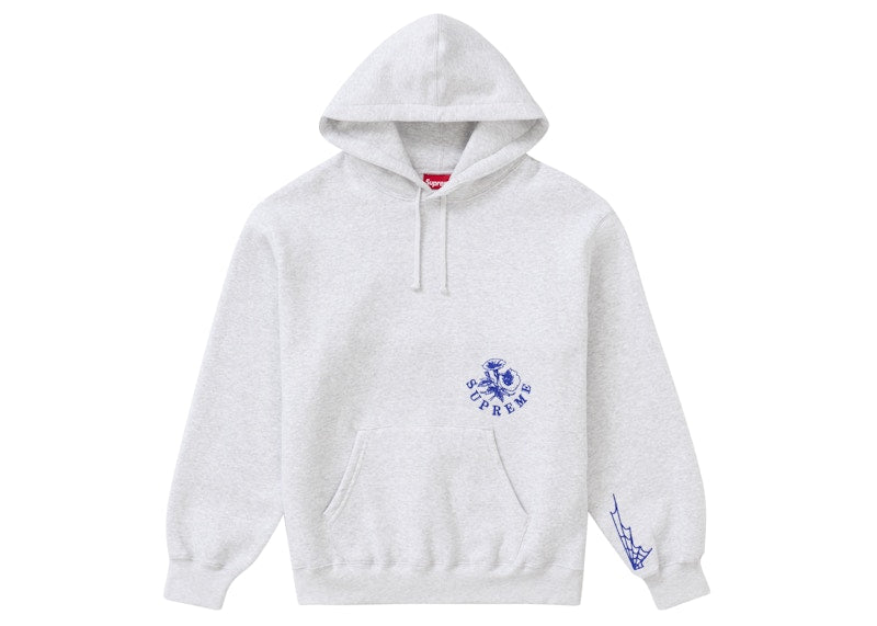 Supreme Wild Embroidered Hooded Sweatshirt Ash Grey