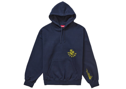 Supreme Wild Embroidered Hooded Sweatshirt Navy