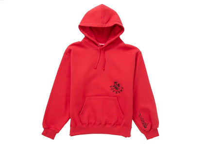 Supreme Wild Embroidered Hooded Sweatshirt Burnt Red