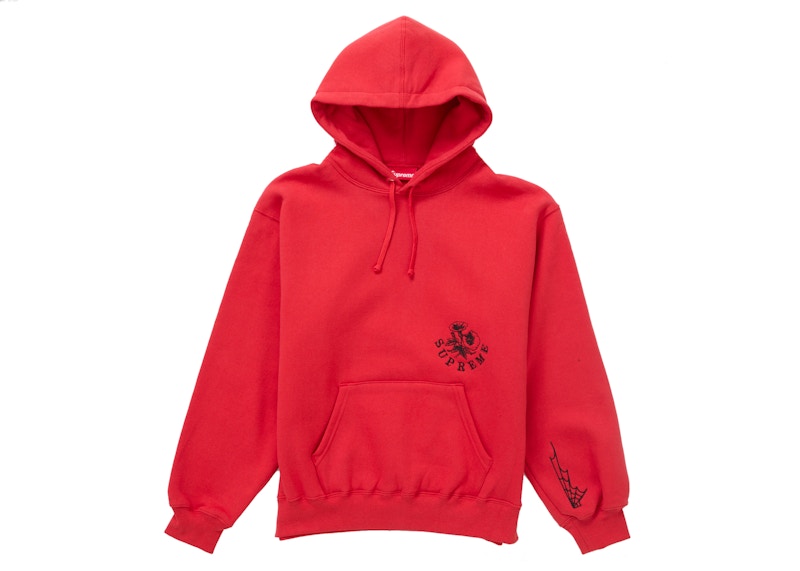 Supreme Wild Embroidered Hooded Sweatshirt Burnt Red
