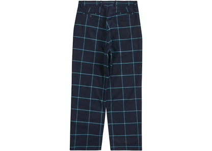 Supreme Windowpane Wool Trouser Blue Window