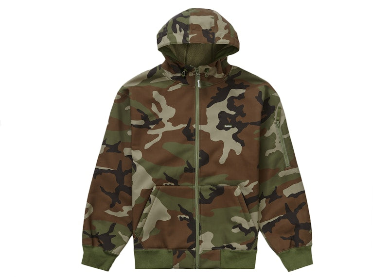 Supreme WINDSTOPPER Zip Up Hooded Sweatshirt (FW23) Woodland Camo