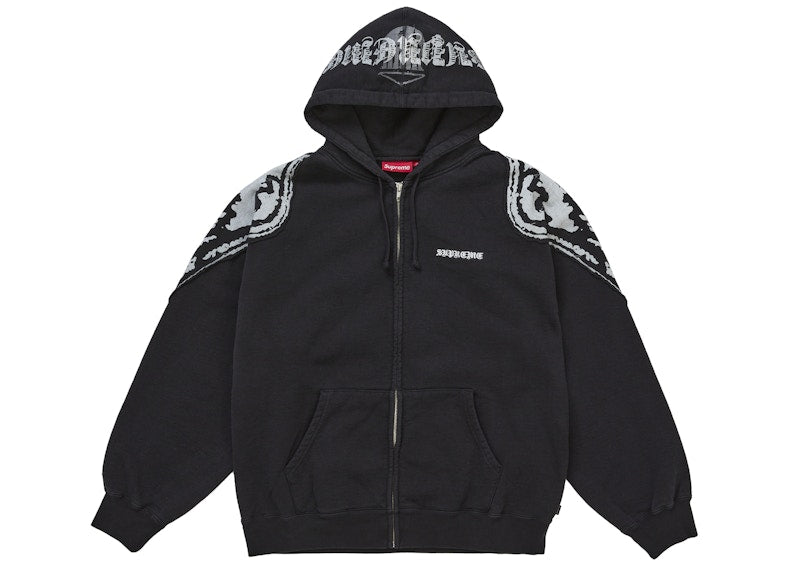 Supreme Wings Zip Up Hooded Sweatshirt (FW25) Black