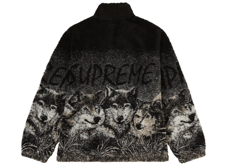 Supreme Wolf Fleece Jacket Black