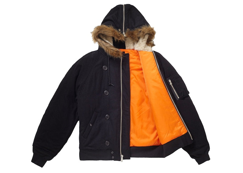 Supreme Wool N-2B Jacket Black
