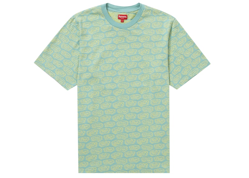 Supreme Word Bubble Jacquard S/S Top Dusty Aqua