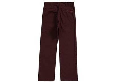 Supreme Work Pant Burgundy