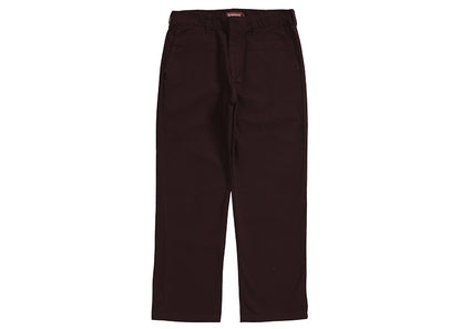 Supreme Work Pant Burgundy