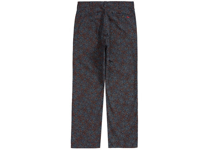 Supreme Work Pant Light Navy Floral Cards