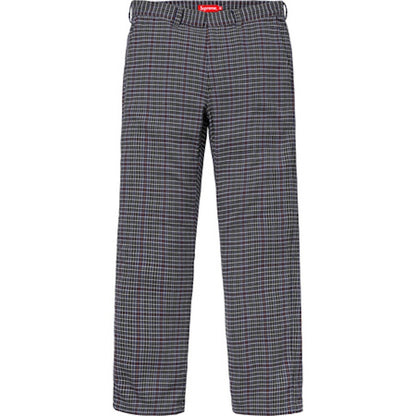 Supreme Work Pant (SS18) Grey Plaid