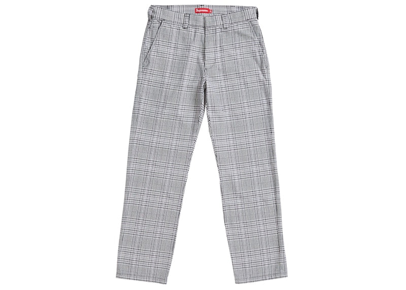Supreme Work Pant (SS19) Black Plaid