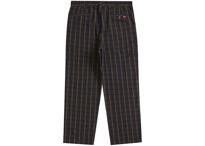 Supreme Work Pant (SS23) Navy Plaid