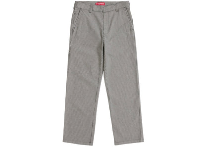 Supreme Work Pant (SS25) White Houndstooth