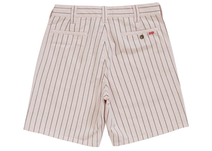 Supreme Work Short Light Pink Stripe