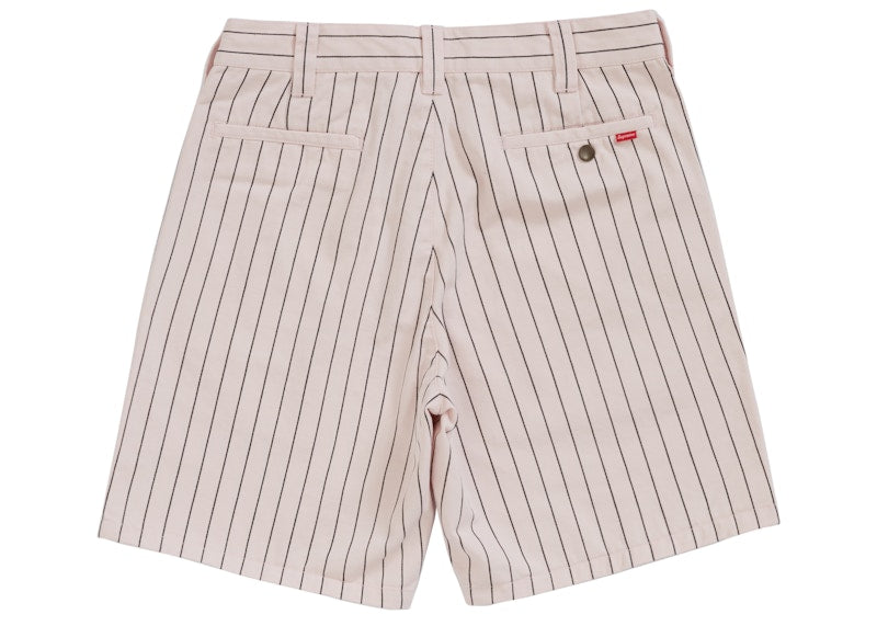 Supreme Work Short Light Pink Stripe