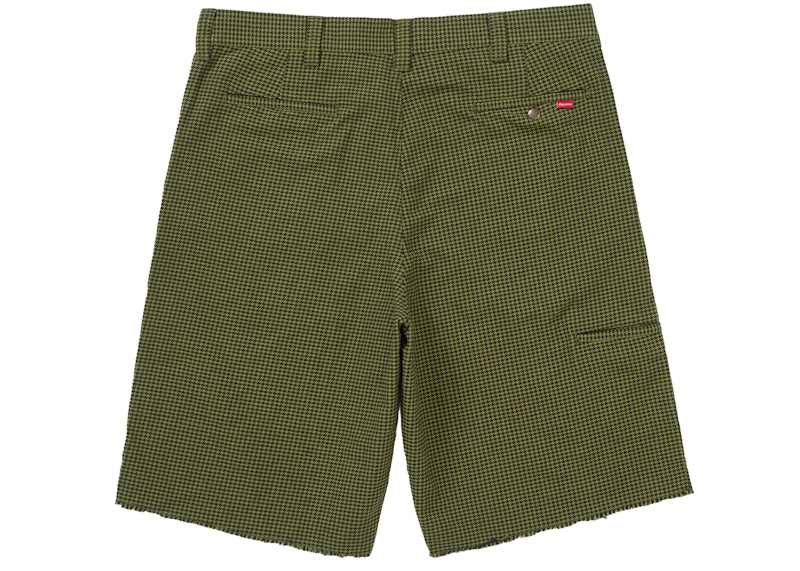 Supreme Work Short (SS25) Olive Houndstooth