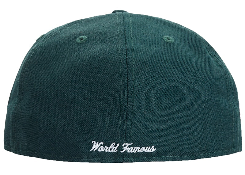 Supreme World Famous Box Logo New Era Dark Green