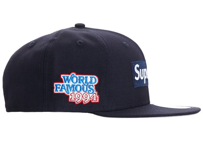 Supreme World Famous Box Logo New Era Navy