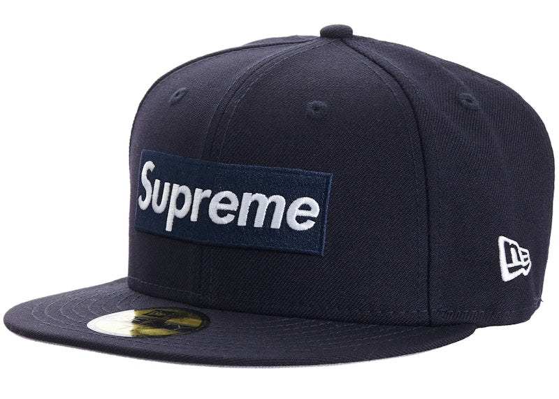 Supreme World Famous Box Logo New Era Navy