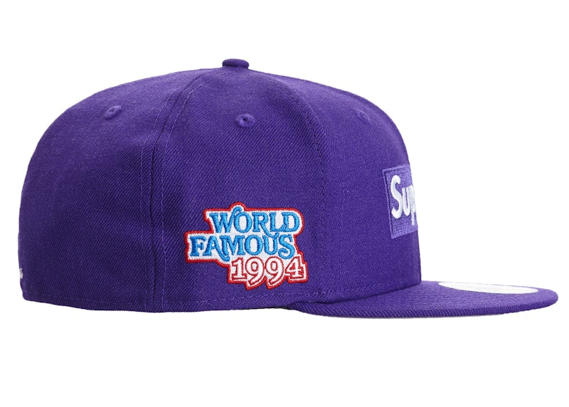 Supreme World Famous Box Logo New Era Purple