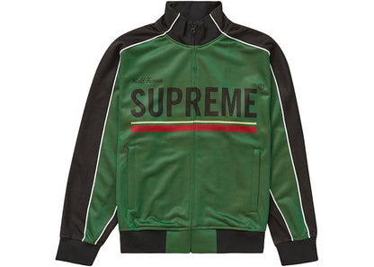 Supreme World Famous Jacquard Track Jacket Green