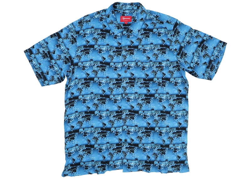 Supreme World Famous Rayon Shirt Cyan