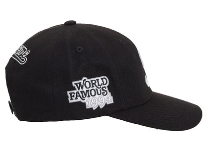 Supreme World Famous S Logo 6-Panel Black